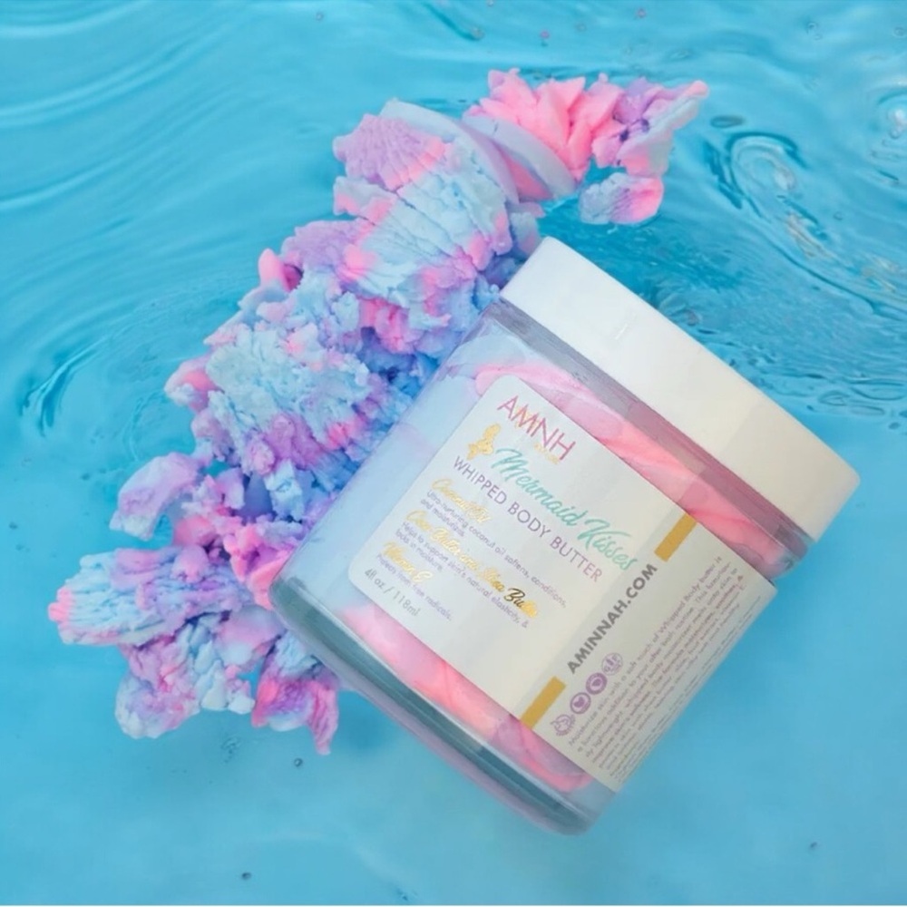 Aminnah AMNH Mermaid Kisses 8 oz Whipped Body Butter - Pink and Purple - Picture 2 of 5